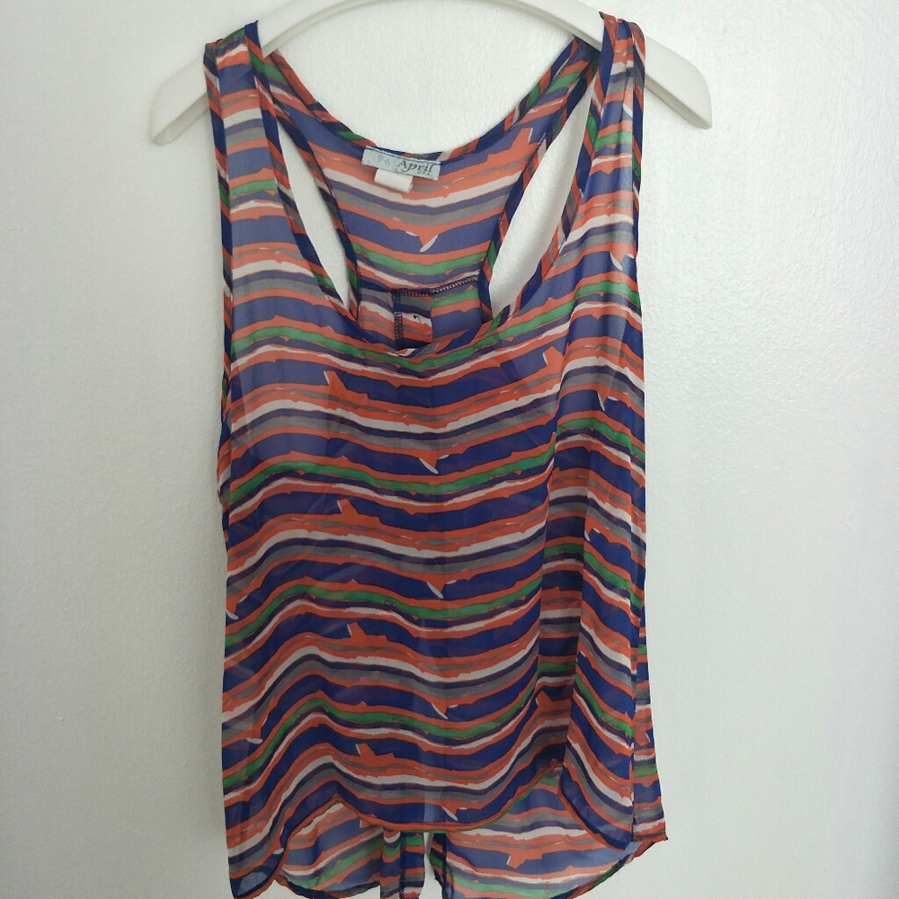 Stripes Lace Vest